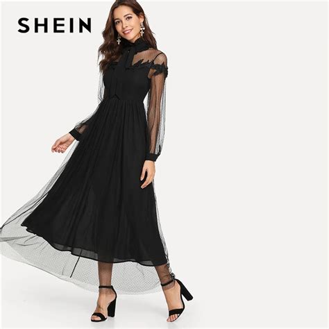 shein black cocktail dresses|shein elegant black dresses.